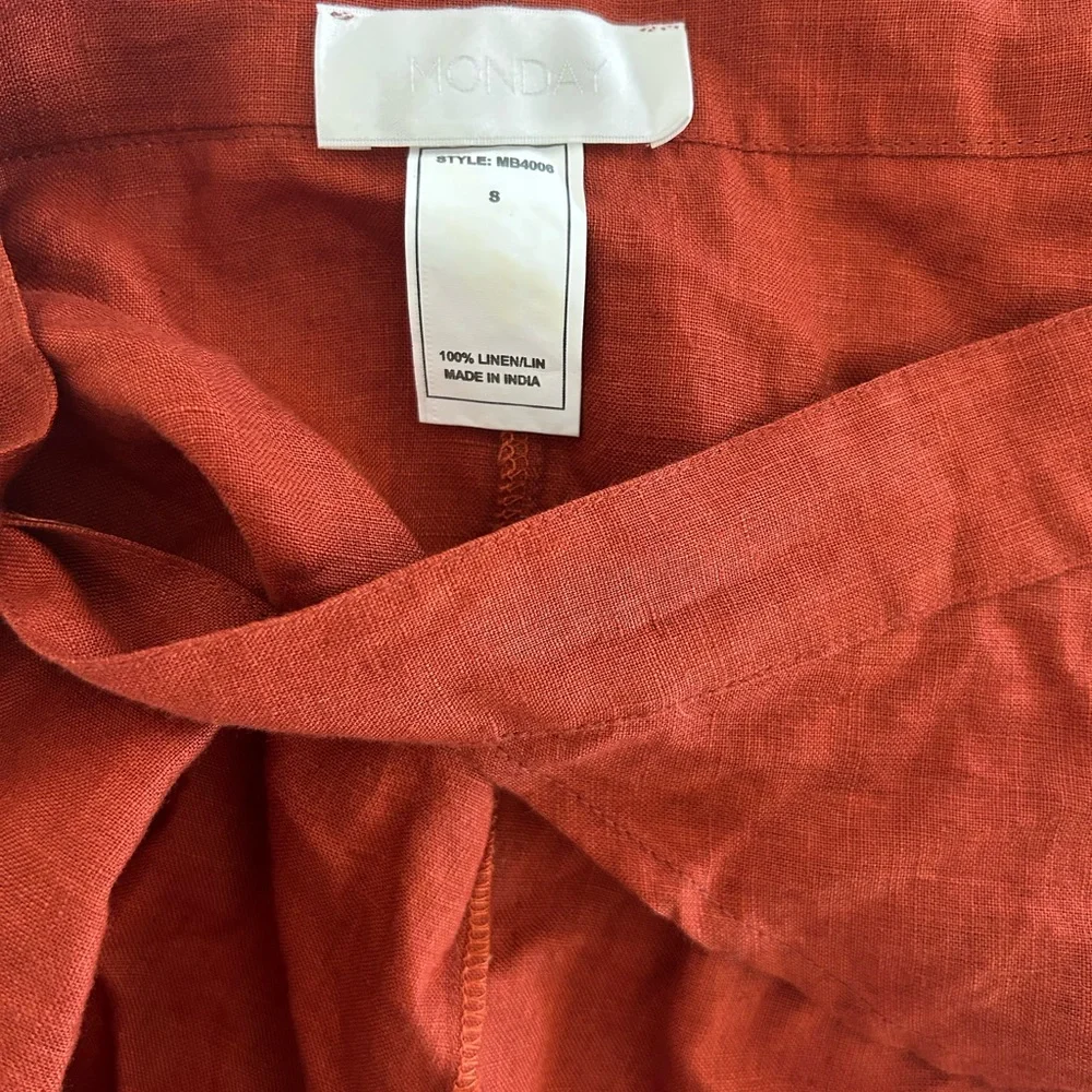 Monday Swimwear Red/Rust Shoer Swim Coverup - Picture 2 of 3